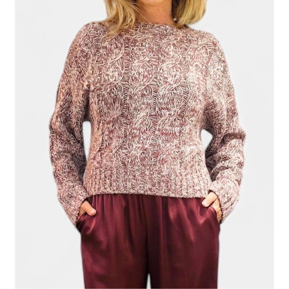 Sablyn Tristan cashmere cable knit sweater in Cimarron